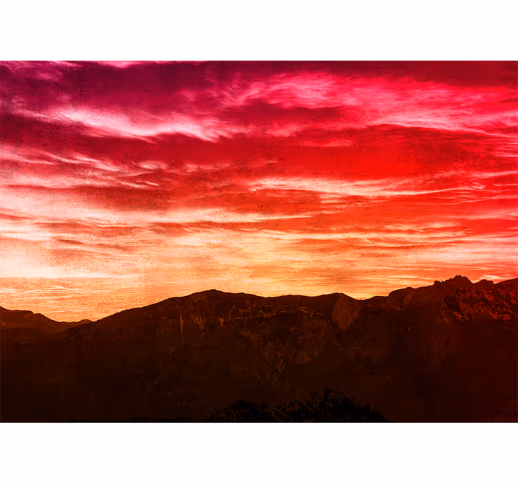 Rollo fenster badezimmer in sonnenuntergangsfarben - TenStickers