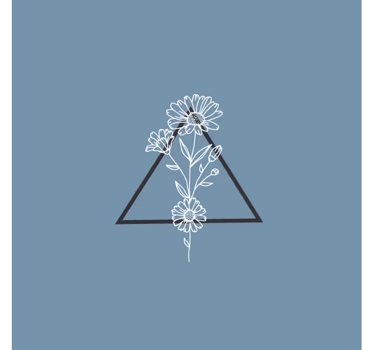 Rollo fenster home office mit minimalistischen blumen - TenStickers