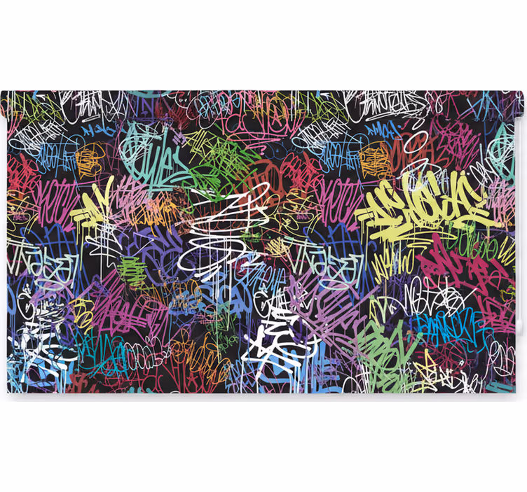 Rollo fenster jugendzimmer mit street art leinwandkunst - TenStickers
