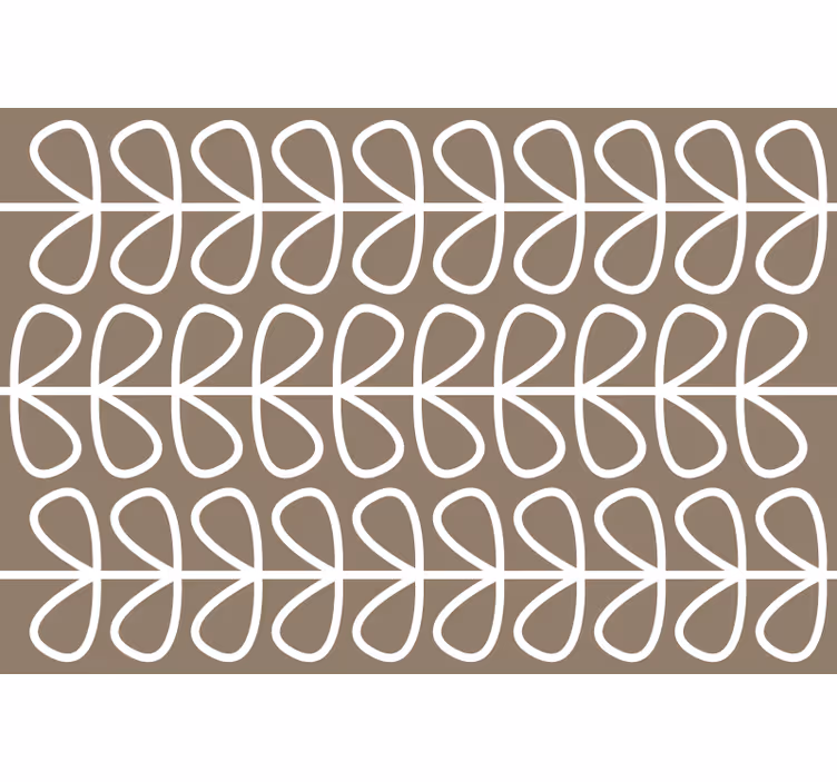 Rollo fenster braun mit beigem blattmuster - TenStickers