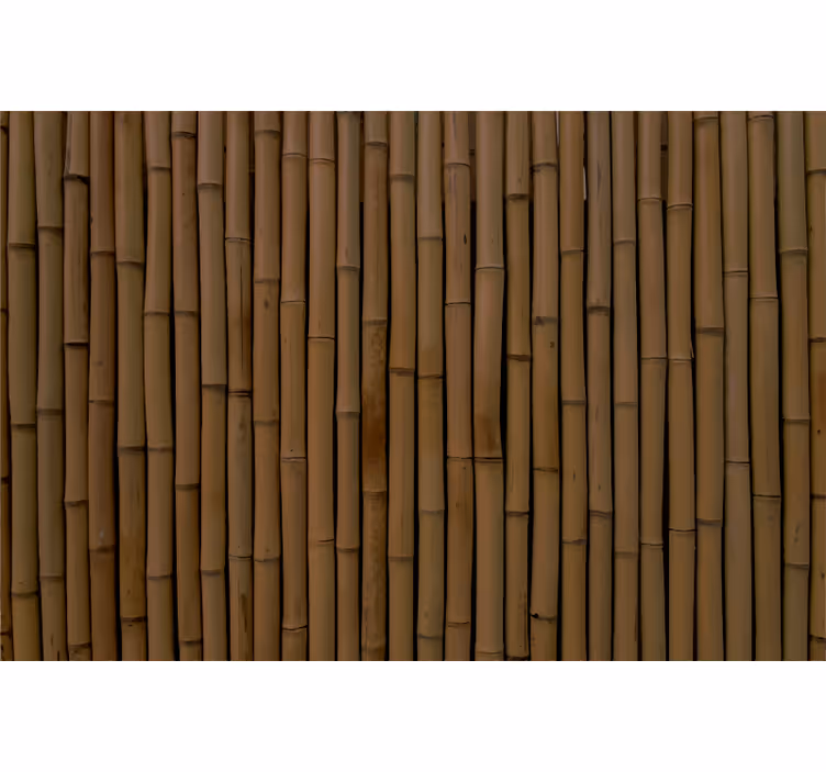Rollo fenster braun mit vinylteppich bambusoptik - TenStickers