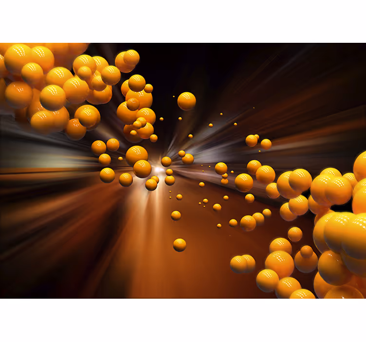 Rollo fenster orange lebendige kugelexplosion - TenStickers