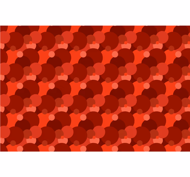Rollo fenster rot mit modernem kreise-muster - TenStickers