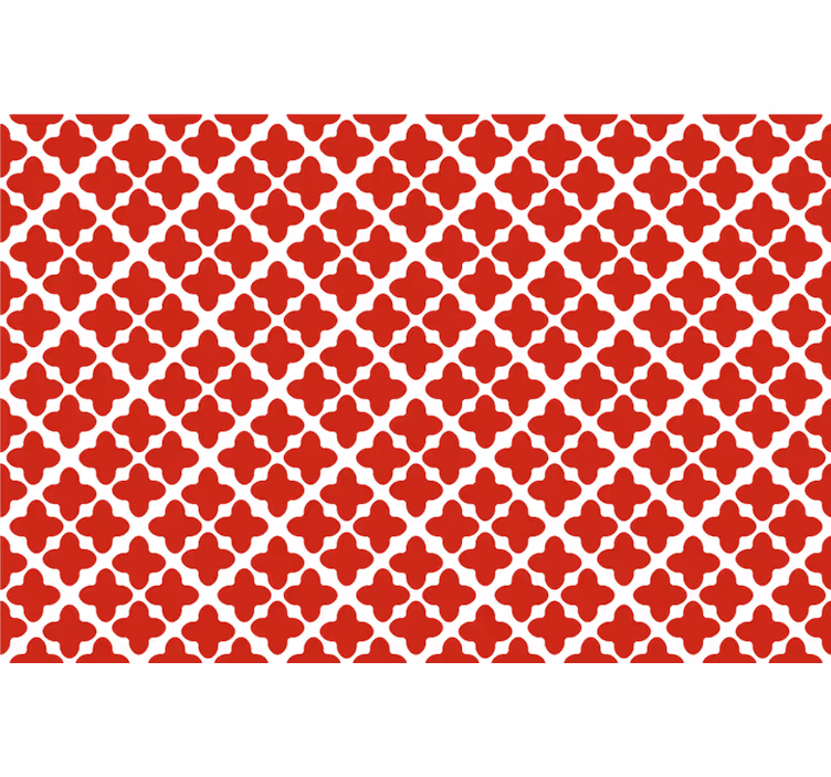 Rollo fenster rot mit weißem geometrischen muster - TenStickers
