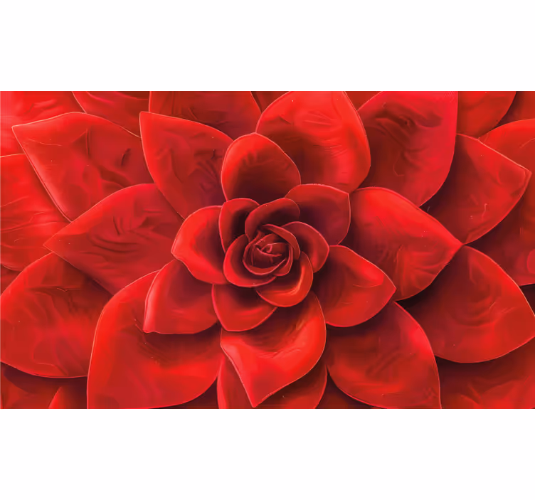 Rollo fenster rot mit blumenblüten-design - TenStickers