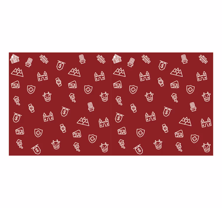 Rollo fenster rot mit schweizer symbolen - TenStickers