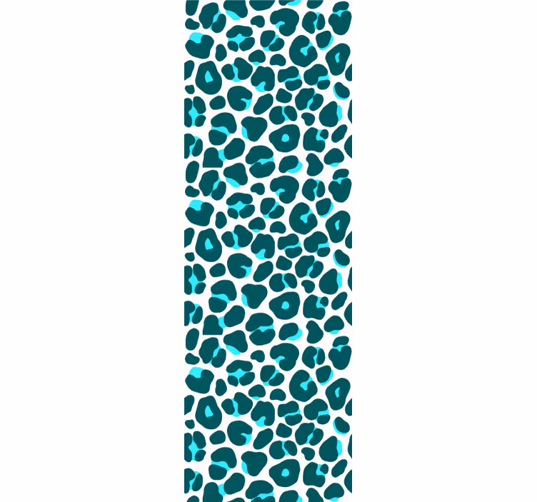 Rollo fenster jugendzimmer neon leopardmuster blau schwarz - TenStickers
