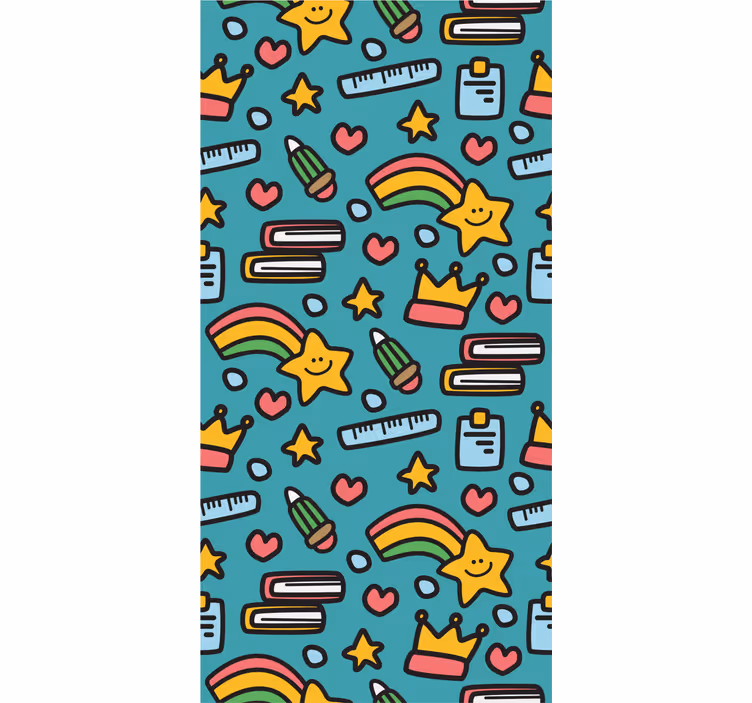 Rollo fenster jugendzimmer mit kawaii kindermuster - TenStickers