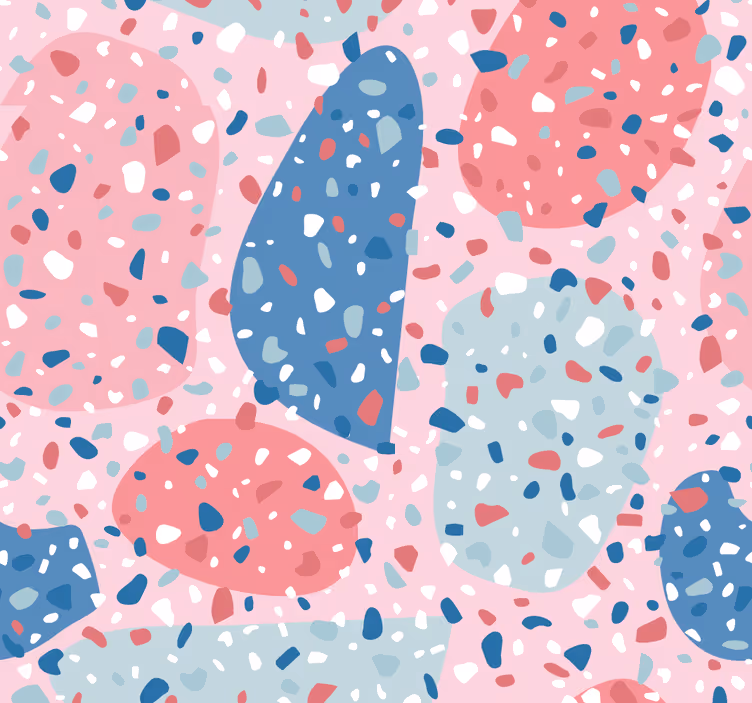 Rollo fenster jugendzimmer in pink terrazo - TenStickers