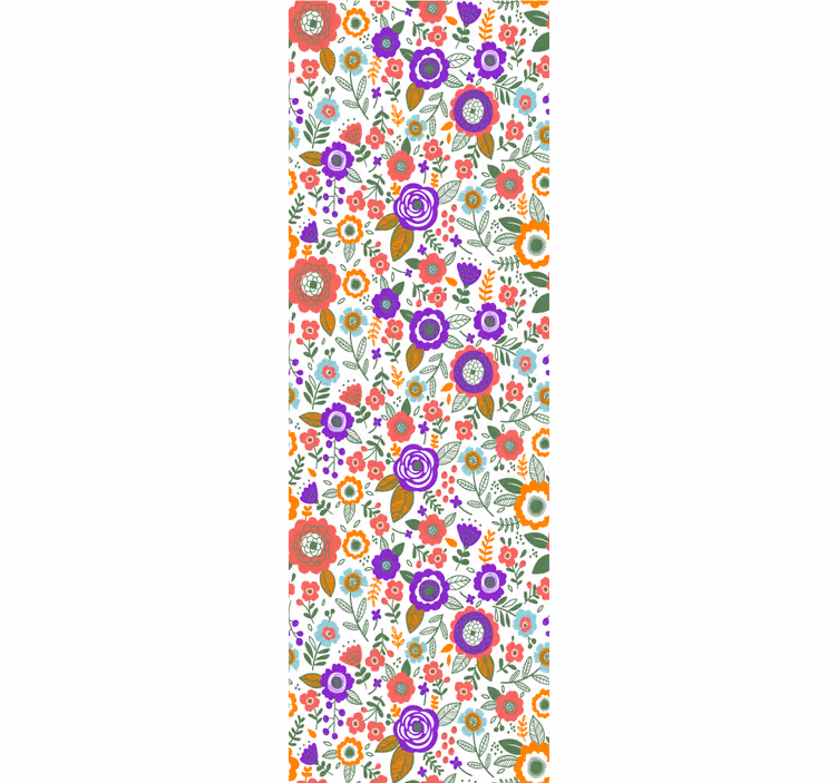 Rollo fenster jugendzimmer mit bunten schönen blumen - TenStickers