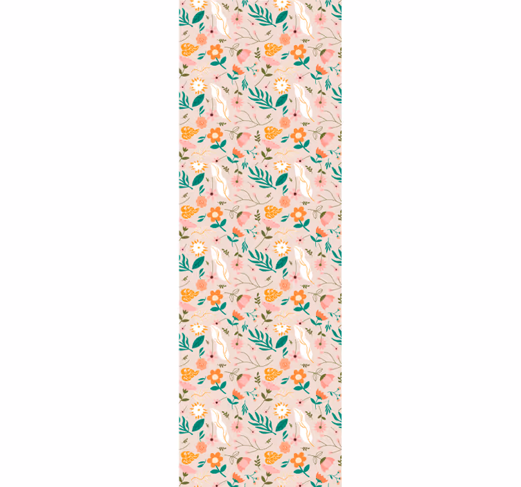 Rollo fenster jugendzimmer mit zartem blumenmuster - TenStickers