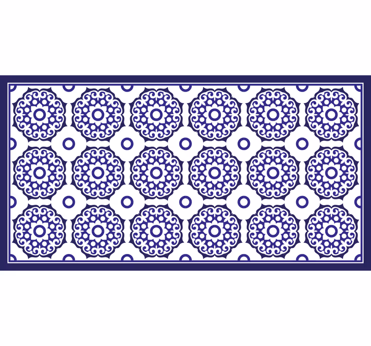 Rollo fenster badezimmer mit hellblauem blumenmuster - TenStickers