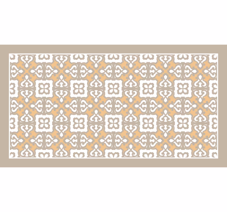 Rollo fenster badezimmer vintage blumenmuster beige grau - TenStickers