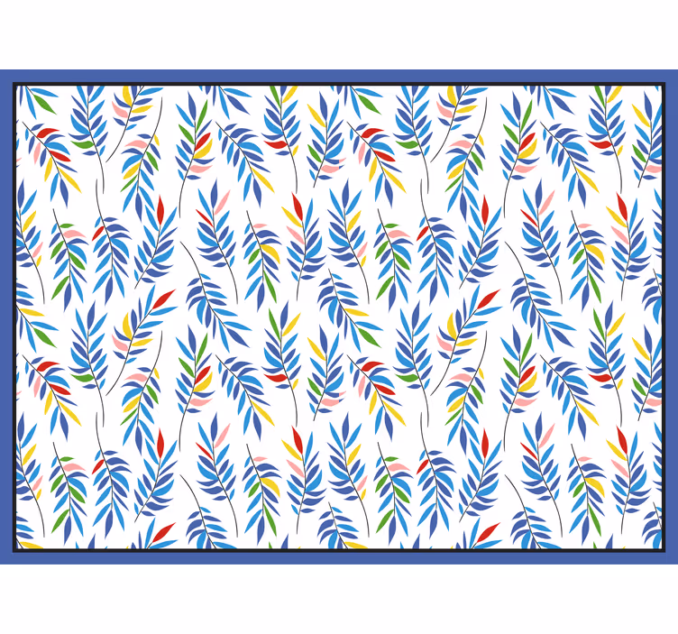 Rollo fenster badezimmer mit buntem mosaik blattdesign - TenStickers