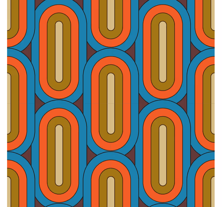 Rollo fenster kaktus retro rund blau - TenStickers