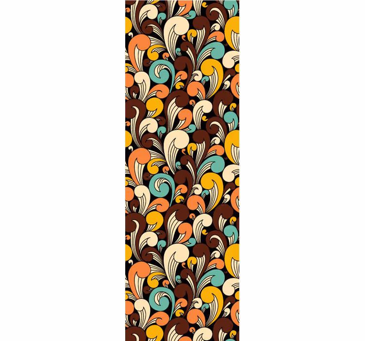 Rollo fenster kaktus mit schwarzem rand hippy-formen - TenStickers