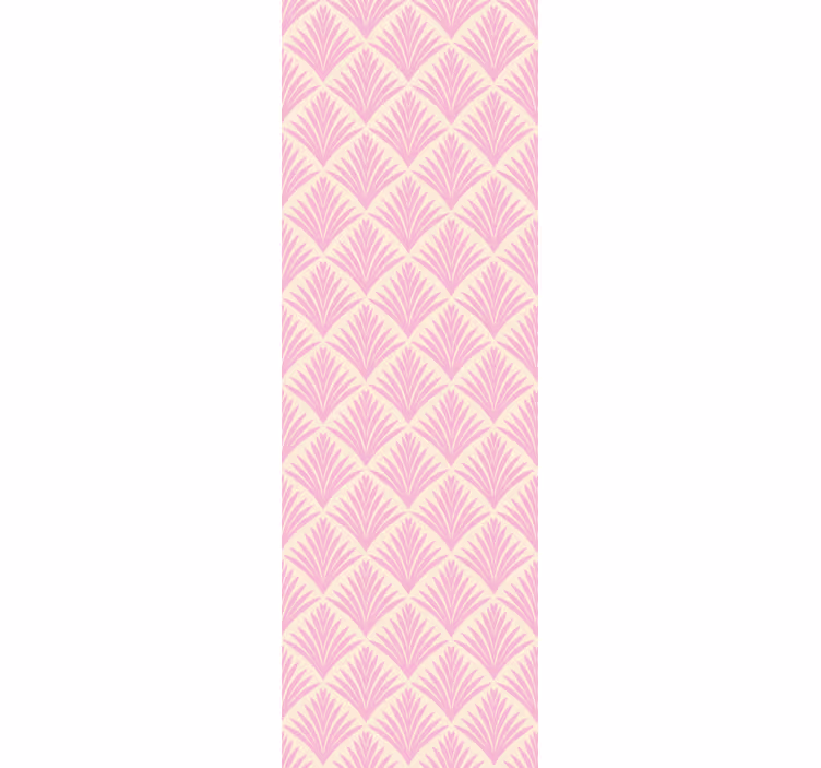 Rollo fenster kaktus pastellrosa palmblatt retro-muster - TenStickers