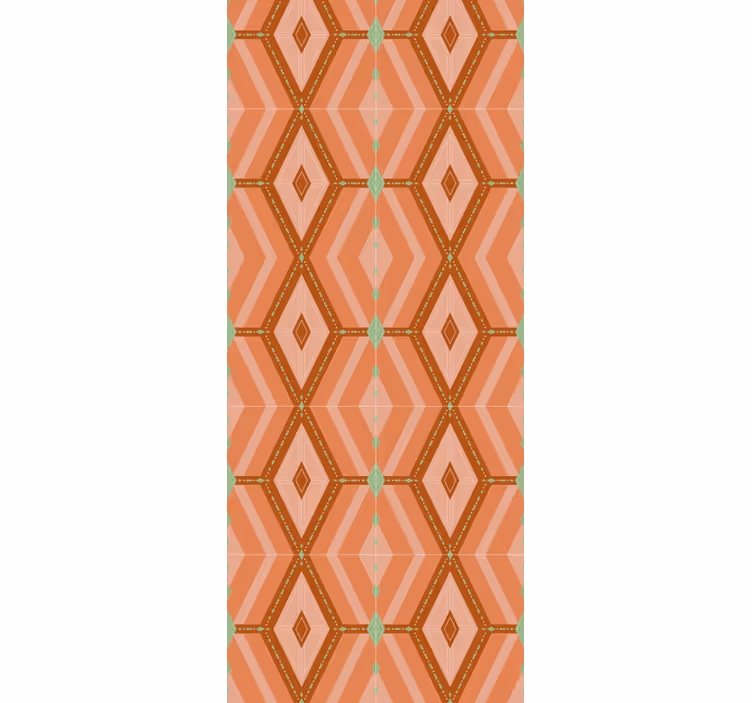 Rollo fenster kaktus geometrische herbsttöne 30er - TenStickers