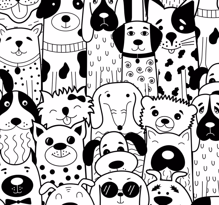 Rollo fenster babyzimmer mit hunde-muster - TenStickers