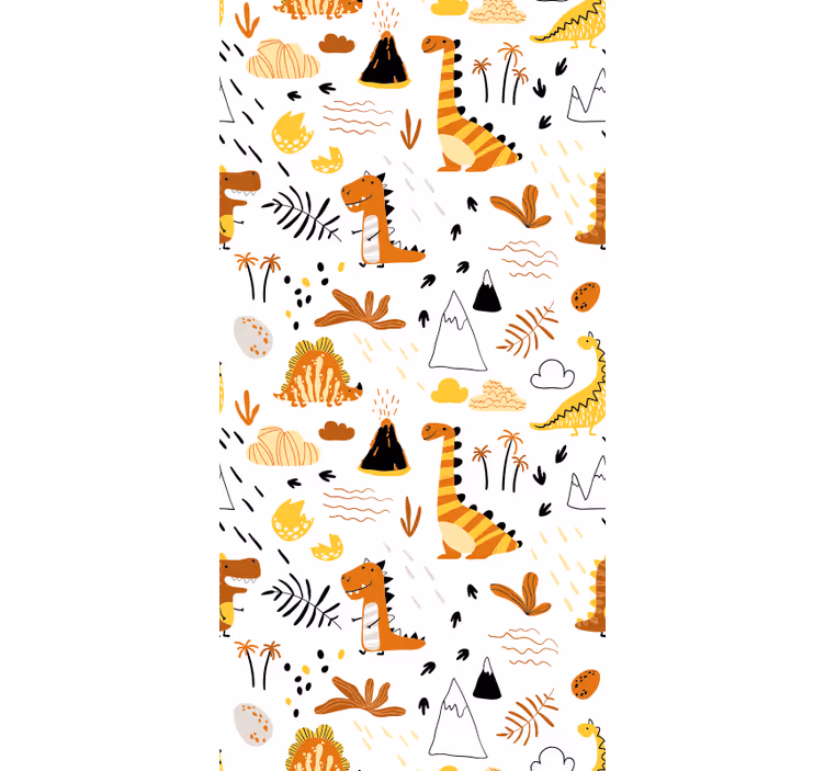 Rollo fenster babyzimmer mit dinosaurier und vulkan-muster - TenStickers