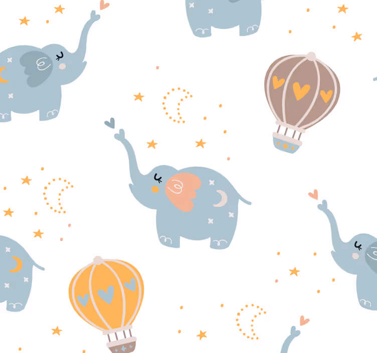 Rollo fenster babyzimmer mit niedlichen elefanten - TenStickers