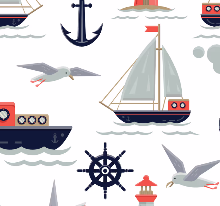 Rollo fenster babyzimmer mit maritimen motiven - TenStickers