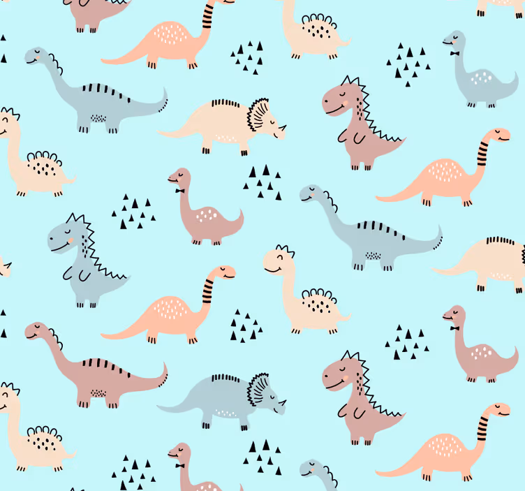 Rollo fenster babyzimmer mit blauen dinos in gelb und grün - TenStickers