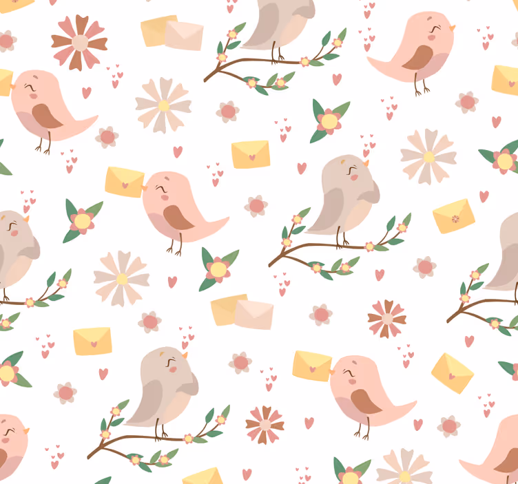 Rollo fenster babyzimmer kleine vögel auf Ästen - TenStickers