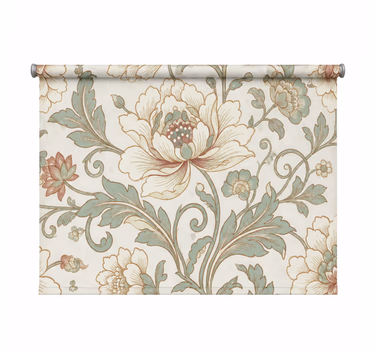 Rollo fenster badezimmer mit blumenmotiv - TenStickers