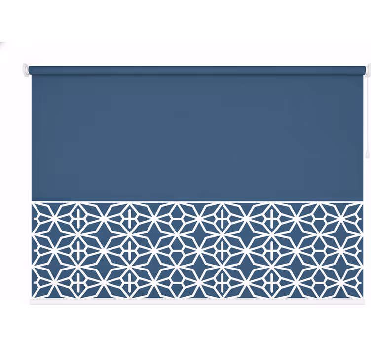 Rollo fenster blau mit heller unterkante - TenStickers