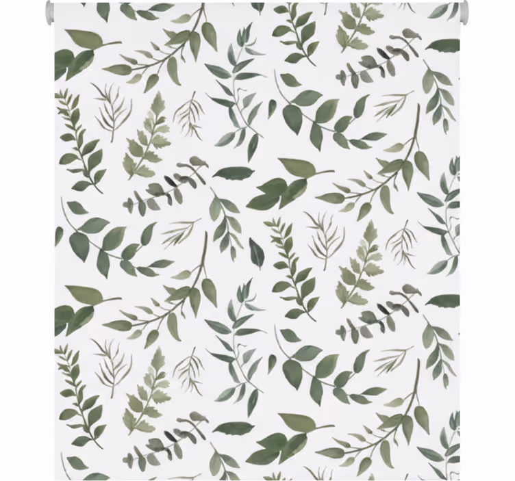 Rollo fenster wohnzimmer 40 cm helle blätter muster ruhig - TenStickers