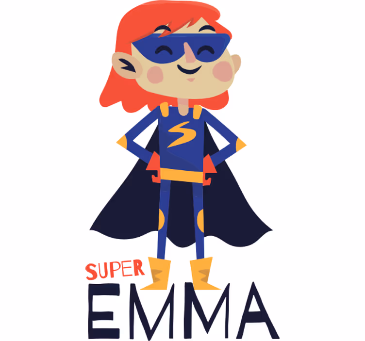 Rollo fenster superhelden personalisierte superheldin - TenStickers
