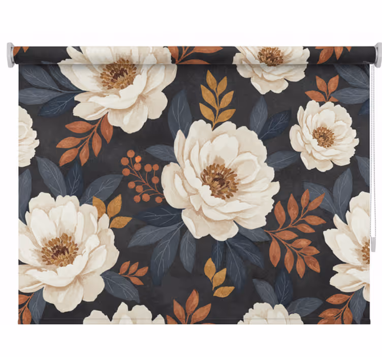 Rollo fenster balkon im klassischen blumendesign - TenStickers