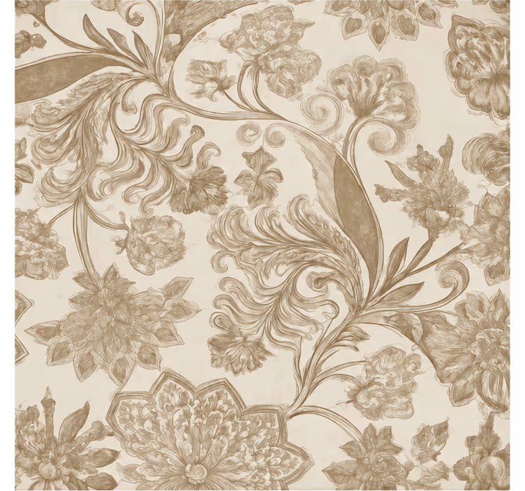 Rollo fenster beige mit floralem vintage-muster - TenStickers