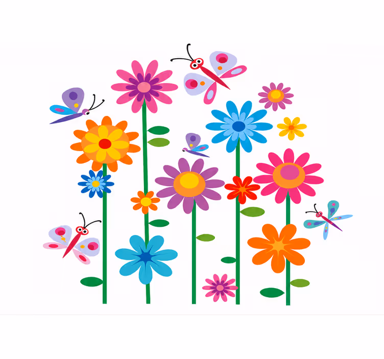 Rollo fenster kinderzimmer blumen für kinder freude - TenStickers