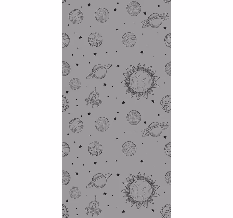 Rollo Fenster Geek skizze der weltraumforschung - TenStickers