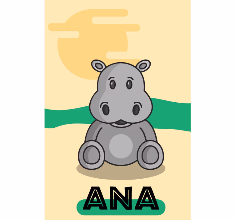 Rollo Fenster weitere Tiere anpassbares nilpferd - TenStickers