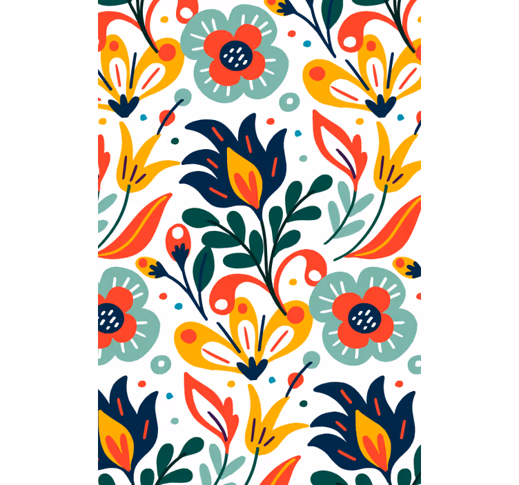 Mehrfarbige blumen modern blind - TenStickers