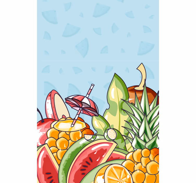 Rollo Fenster Obst tropischer fruchtgenuss - TenStickers