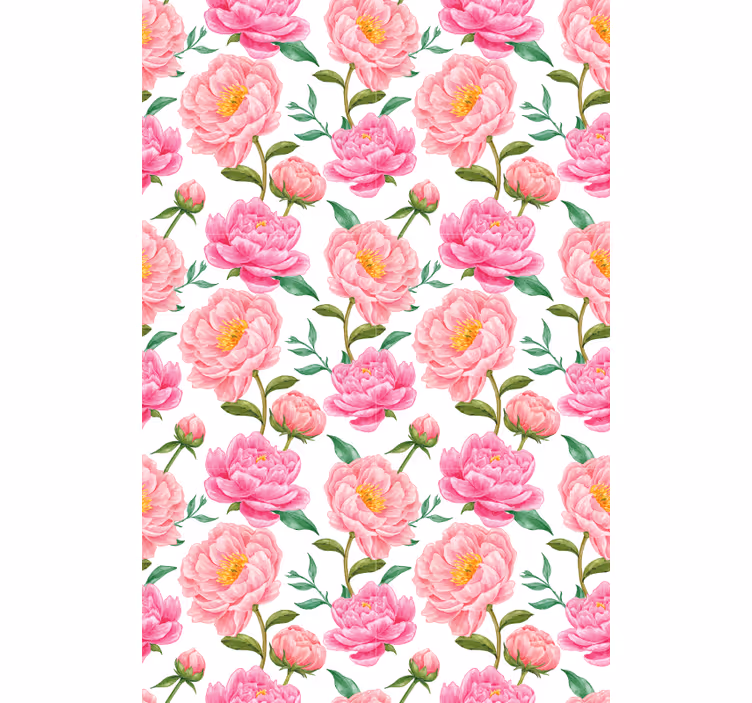 Rosa Blume klassisches rollo - TenStickers
