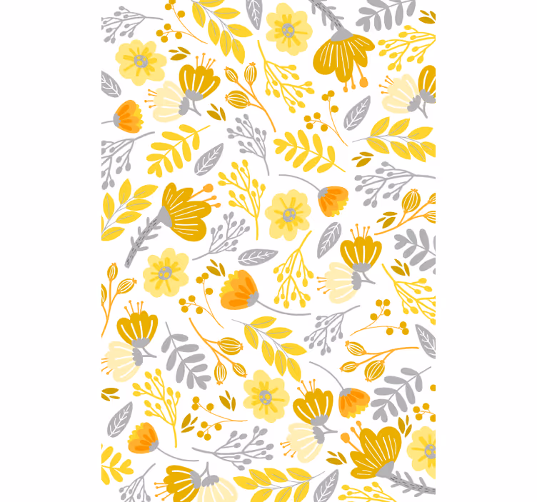 Gelbe Blumen Küchen Rollo - TenStickers