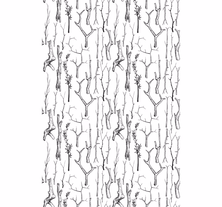 Graue Stämme Baum Fenster Rollo - TenStickers