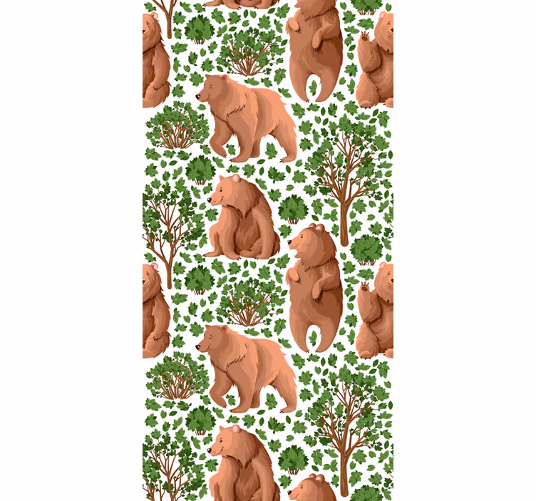 Rollo Fenster Tiere bär wald muster - TenStickers