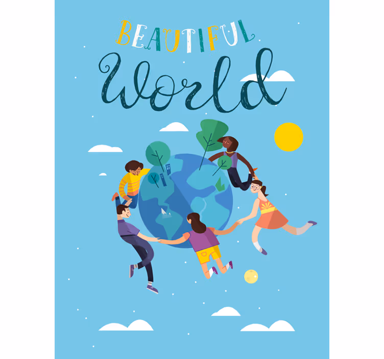 Schöne Welt kinder blind - TenStickers
