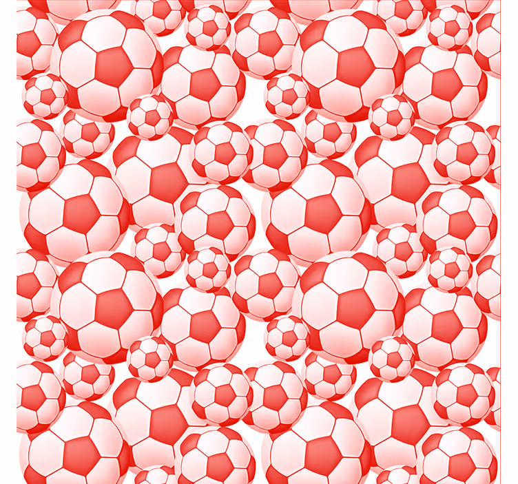 Rote Kugel Muster Fußball Rollo - TenStickers