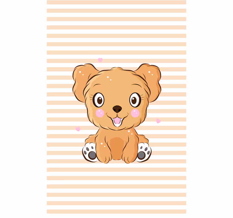 Rollo Fenster weitere Tiere süße welpenillustration - TenStickers