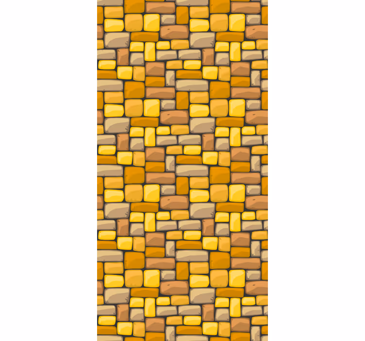 Rollo Fenster Muster rechteckiges gelbes mosaik - TenStickers