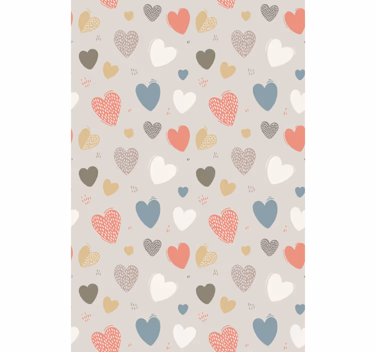 Rollo Fenster romantisch herzmuster - TenStickers