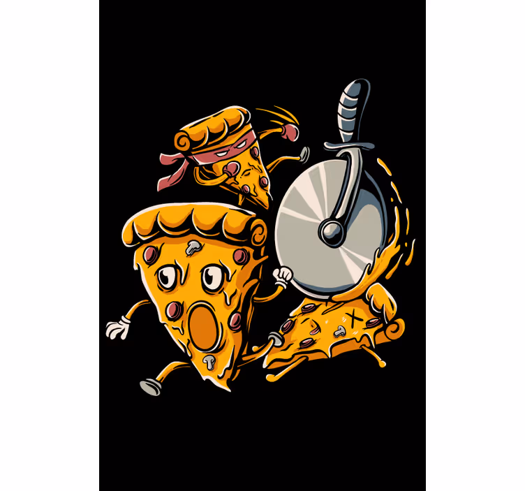 Pizza Spaß Esszimmer Rollo - TenStickers