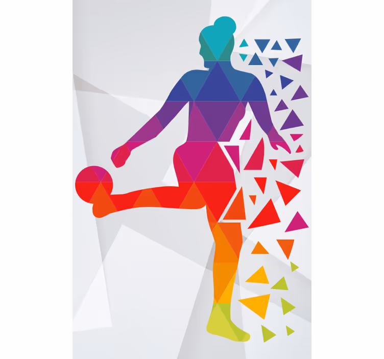 Rollo Fenster Sport geometrischer fußballspieler - TenStickers